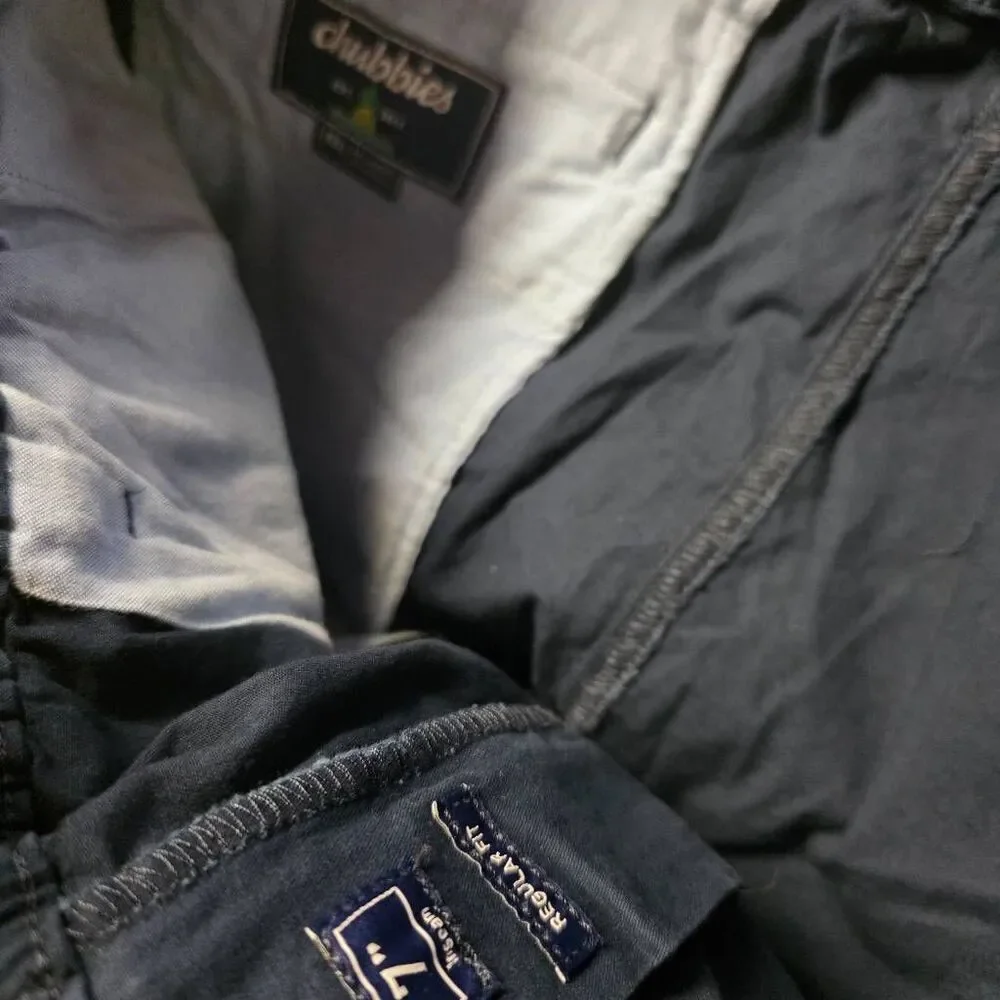 Chubbies NWT Men The Aramadas Navy Blue‎ Stretch Twill Shorts 7